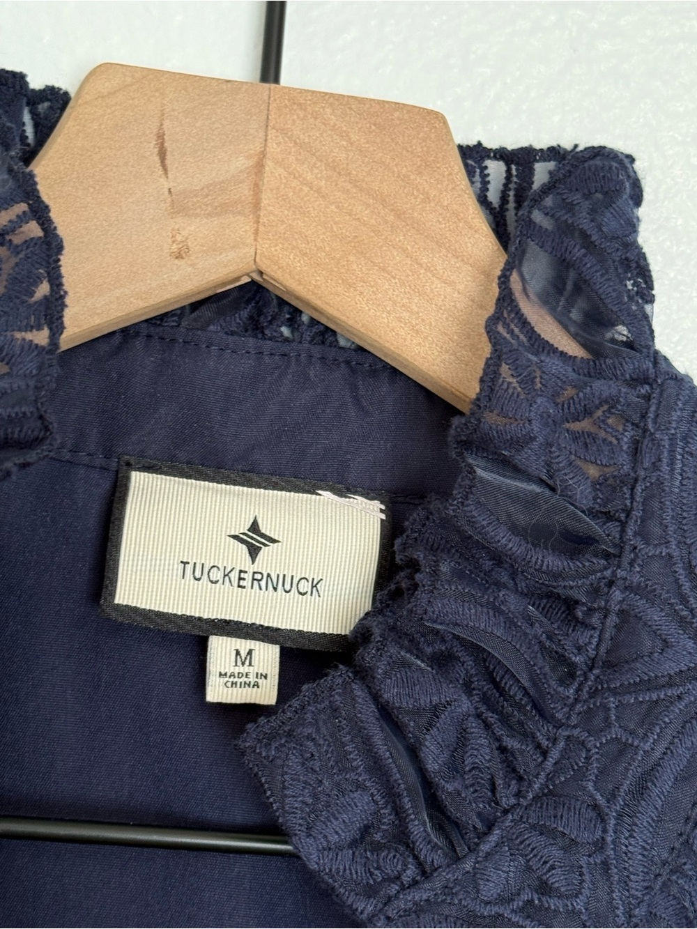 Tuckernuck Navy Lace Long-Sleeve Mini Dress - Picture 6 of 14
